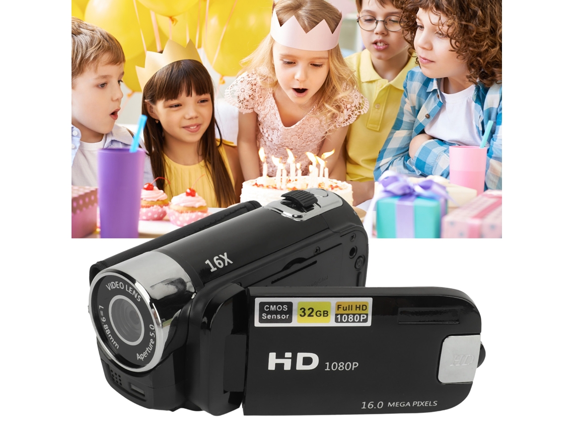 Câmera Digital D90 1080p 16mp, Tela Giratória De 2,4 Polegadas, Filmadora Com Zoom De 16x, Gravadora De Vídeo Hd Com Luz De Preenchimento Brilvibera