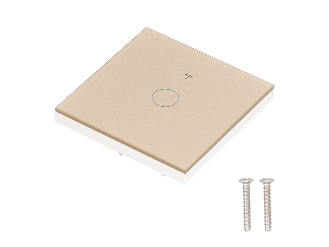 Interruptor Táctil Tuya Zigbee Luz Fundo Ouro