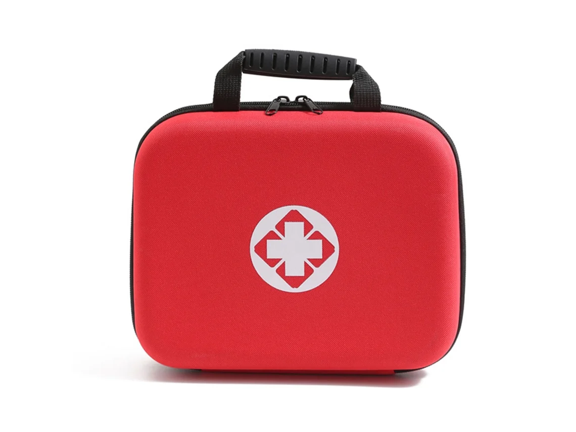 Bolsa De Primeiros Socorros Vazia, À Prova Dágua, Grande Capacidade, Portátil, Vermelha, Rígida, Organizadora De Medicamentos Médicos Para Viagens A