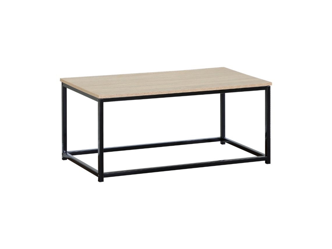 Mesa de centro retangular para TV, 90x48 cm, em carvalho.