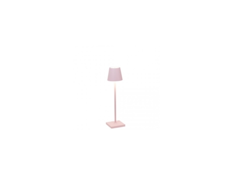 Candeeiro de Mesa Poldina Pro Micro Pink Led Recarregável e Regulável ZAFFERANO