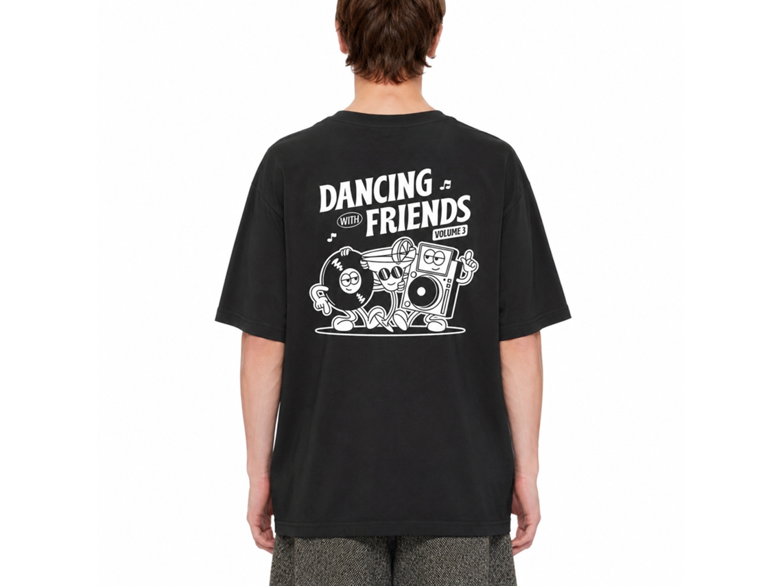 Rockinstone Dancing With Friends Vol.3 Dancing With Friends Black T-shirt Unique Designer Style