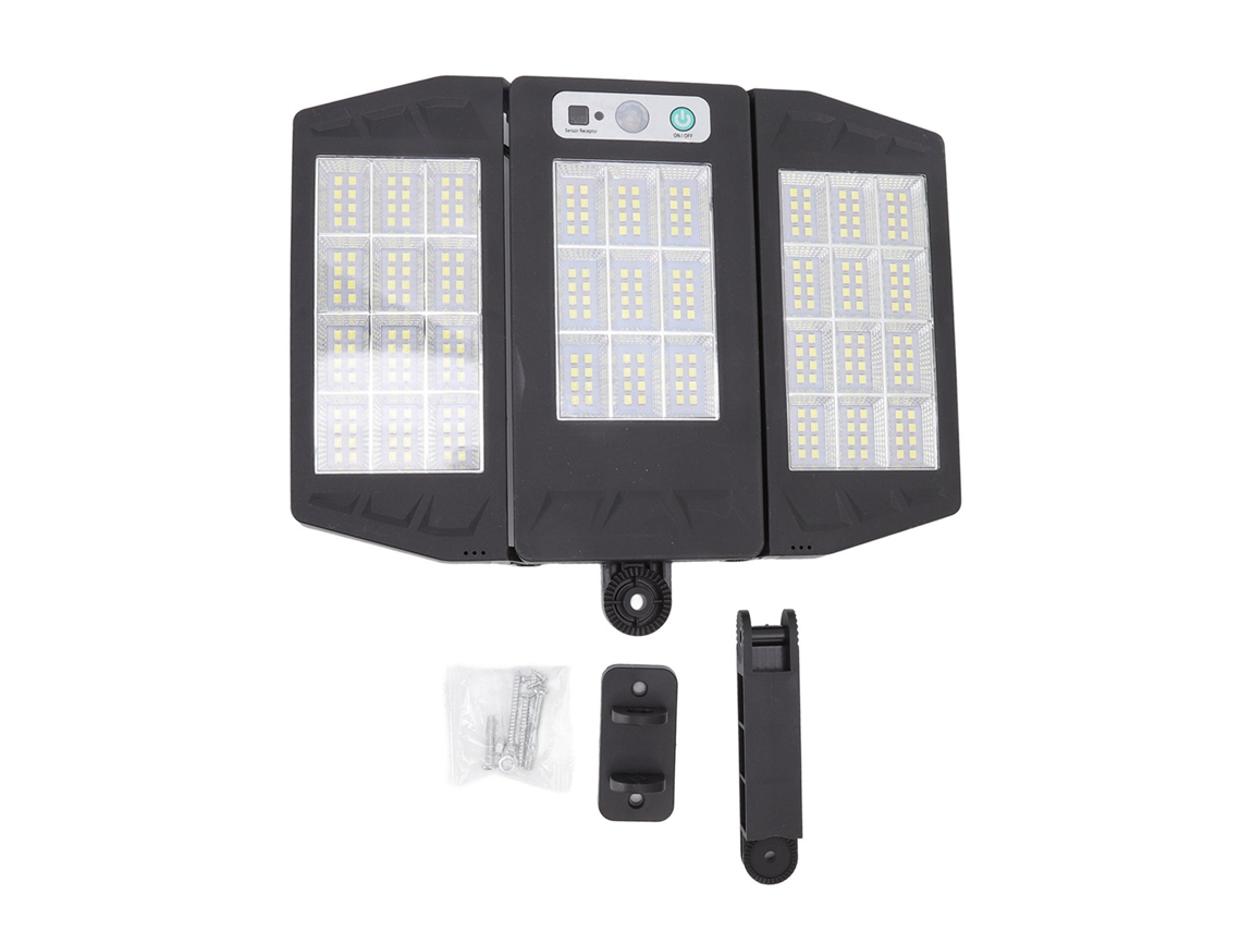 Lâmpada Solar de Rua IP65 264 LEDs com Sensor de Corpo Humano | S/MARCA