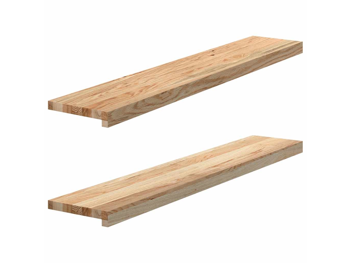 Vidaxl Soleiras Da Janela 2 Pcs 110x20x2cm Carvalho Maciço Não Tratado
