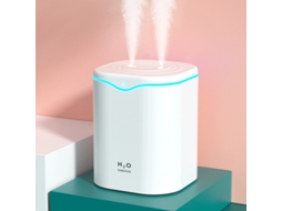 Umidificador Usb Portátil com Dupla Nebulização Silencioso Luz Noturna Névoa Fina Branco | S/MARCA
