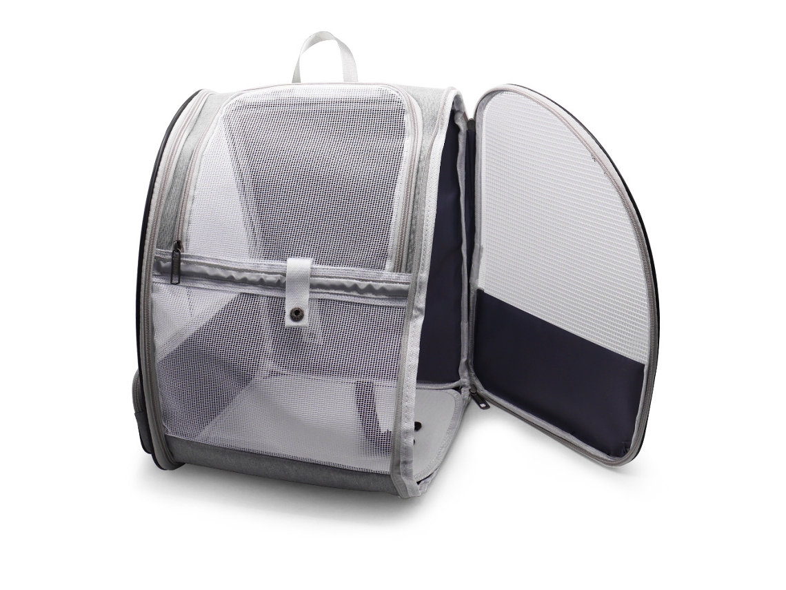 Mochila para Animais de Estimação, Respirável, Cinza AQUAFORGE