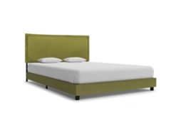 Estrutura De Cama 140x200 Cm Tecido Verde