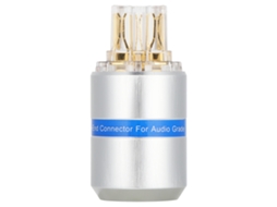 Conector De Energia Hifi Com Cobre Puro E Platina Ouro 24k