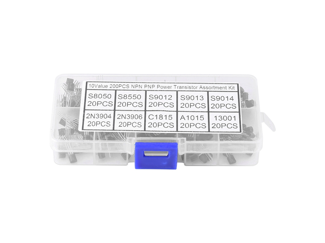 Kit de Transistores NPN PNP TO-92 13001, 200 Peças, 10 Valores