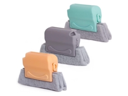 Pincel de Limpeza Nova LINE para ranhuras, 3 peças, bege, cinza, azul