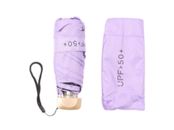 Guarda chuva de Bolso Mini Plegável 6 Ossos Upf50 Proteção Solar e Chuva Roxo