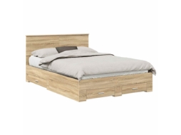 Estrutura da Cama com Cabeceira Carvalho Sonoma MAISON EXCLUSIVE 140x190 cm