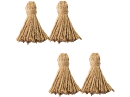 Conjunto 4 Pompons Decorativos Plástico Cáqui Artesanato Diy Acessórios Feitos Festas Cosplay Decoração Parede GOKOCO