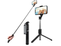 Lurelia Tripé Para Selfie Bluetooth, Com Controlo Remoto, Até 100 Cm, Rotação 360°, Para Telemóvel