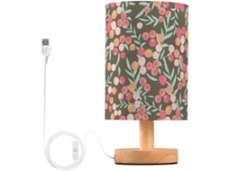 Luminária de mesa LED pequena Kll para quarto com suporte para carregamento USB, modelo vintage 32 - luzes noturnas para crianças.