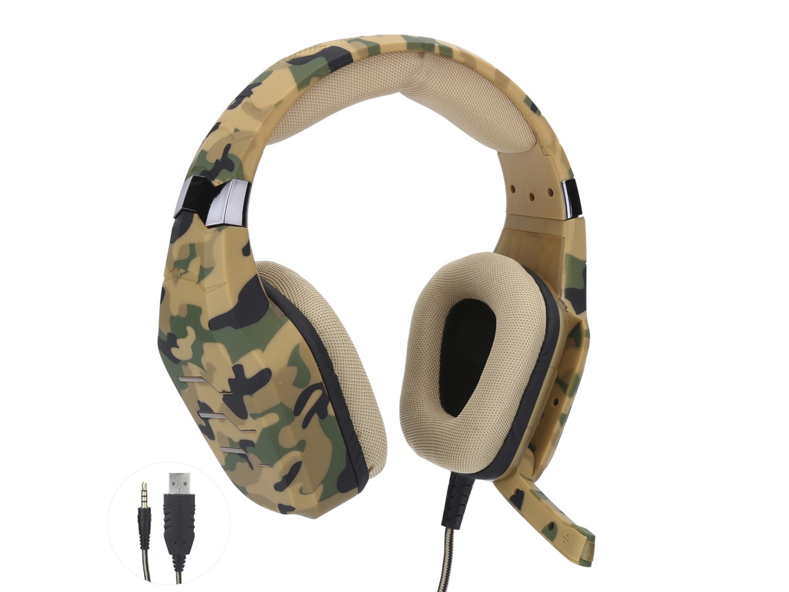 Fone De Ouvido Gaming Gt88 Com Microfone, 3.5mm Usb, Estéreo Surround Para Pc E Dispositivos Móveis