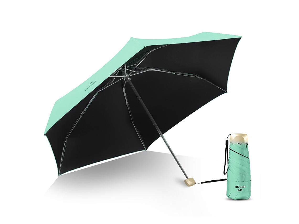 Guarda chuva Dobrável Ultra Leve UV Proteção Anti vento Portátil Uso Duplo Verde Abacate