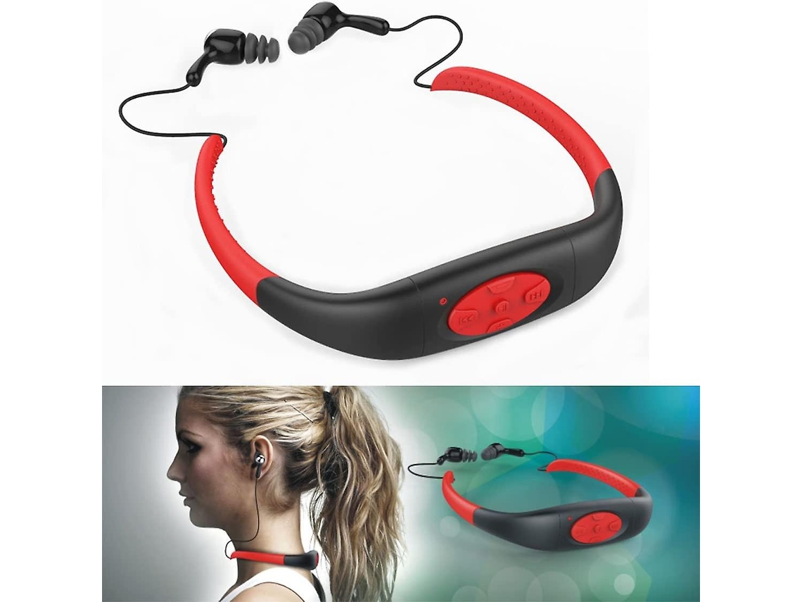 Waterproof Headset Music Player Fm Radio Bluetooth Earphone For Swimming Running Sports