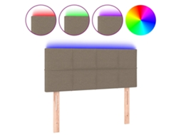 Led Headboard, Led Headboards Vidaxl Cinzento-acastanhado Tecido (80 X 5 X 78/88 Cm)