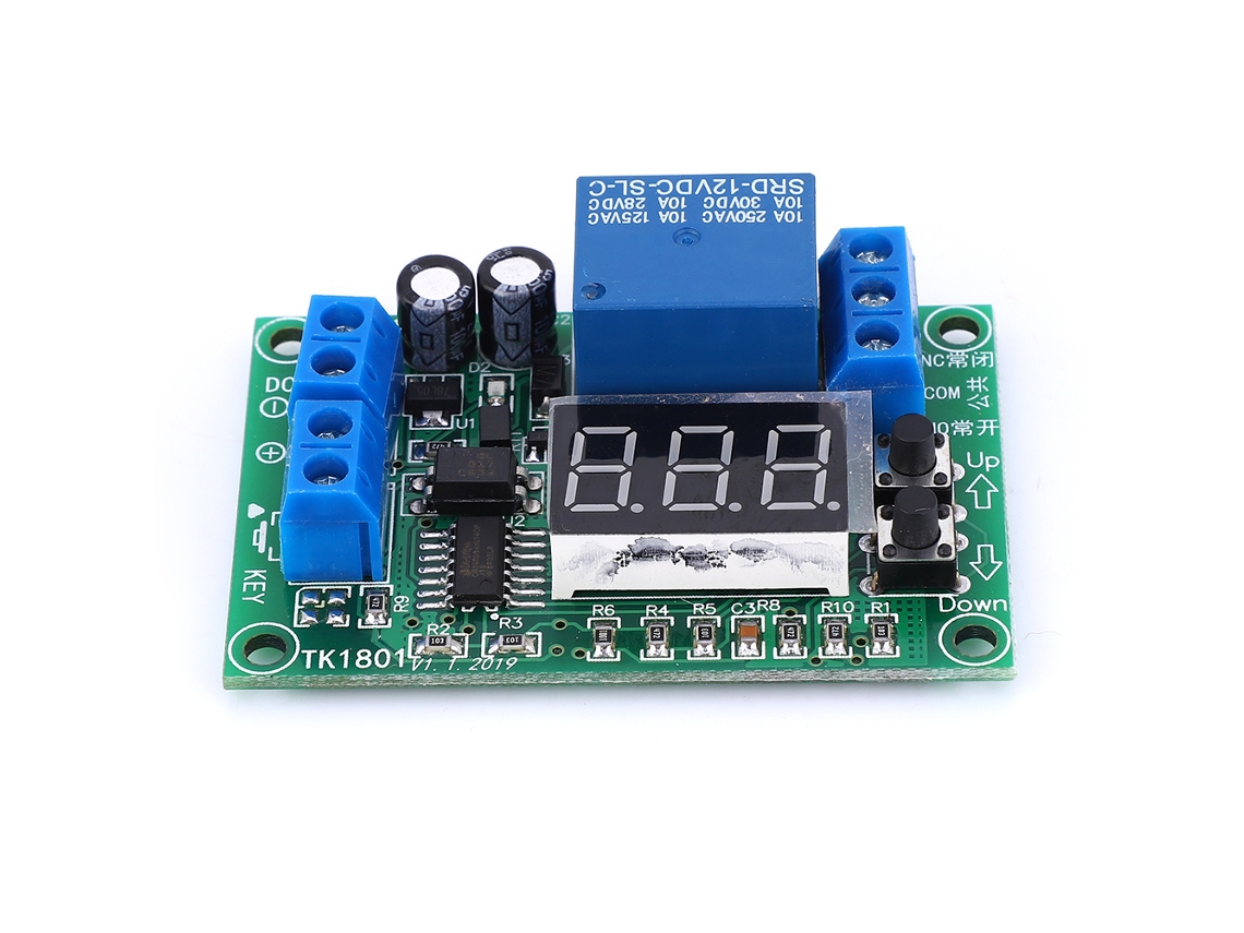 Relé Temporizador Digital Laxiscreed Com Exibição Numérica 1-999s, Fonte Dc 12v