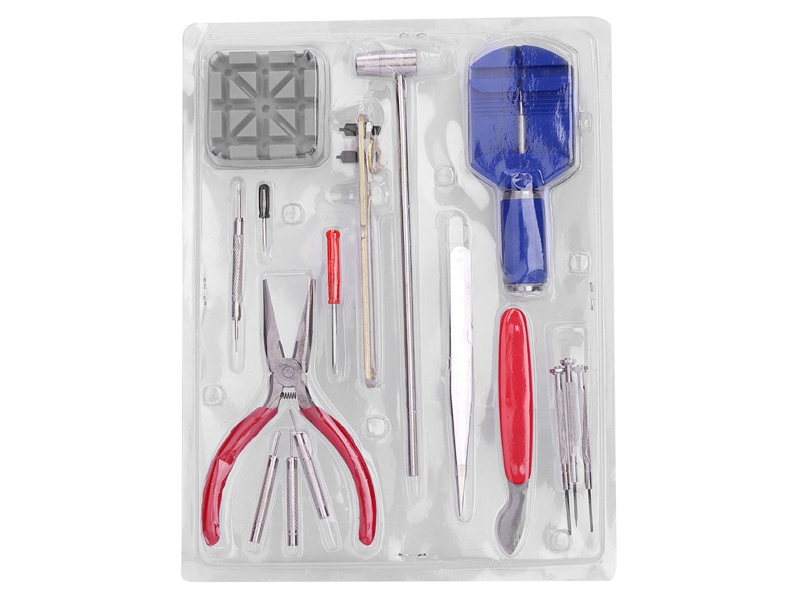 Kit De Ferramentas Para Reparar Relógios Com 16 Peças, Com Abertura De Caixa E Retirador De Pinos