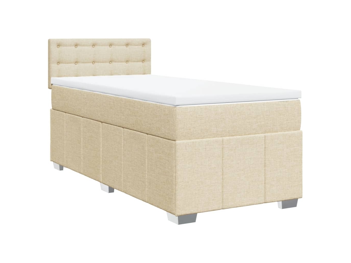 Box Spring Bed, Box Spring Beds Vidaxl Creme Tecido (80 X 200 Cm)