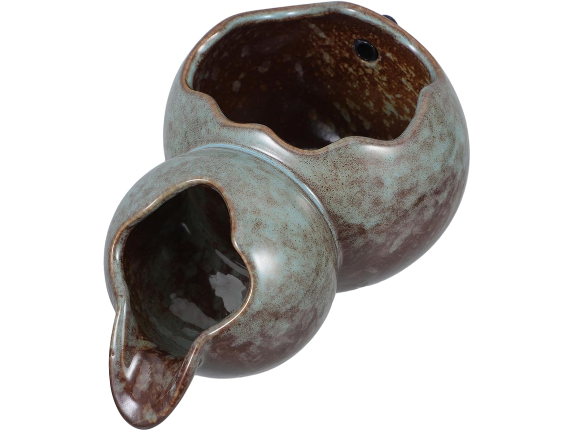 Saída de Água Decorativa em Cerâmica Inoomp para Lagos e Aquários. Saída em Formato de U para Fontes Internas e CHABERLU