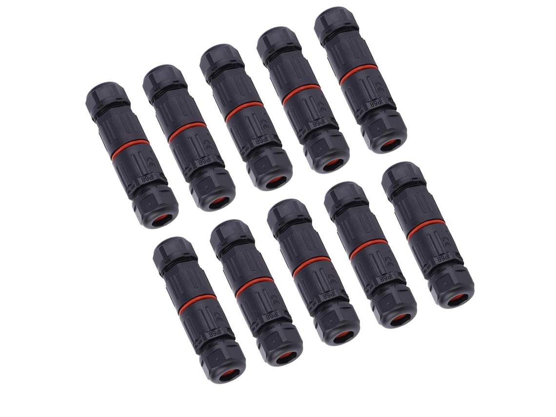 Conector De 3 Pinos À Prova D'água Ip68, Cabo Bloco Terminais