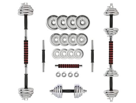 Coloured Barbells With Barbell Function In A Case Hms Skc20 2 X 10 Kg