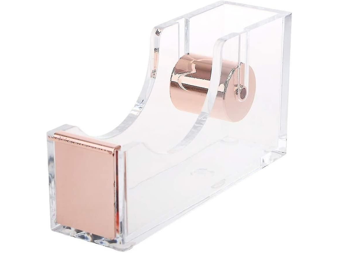 Dispensador de Fita Adesiva em Acrílico Transparente , Suporte para Cortador de Fita Adesiva. GOKOCO (1 Unidade)