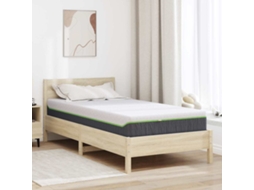 Vidaxl Colchão Branco E Cinza 90 X 200 Cm Tecido Jacquard