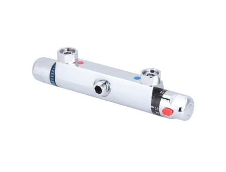 Válvula misturadora termostática para torneira de chuveiro - Válvula de controle - Latão cromado -ROE CUQUE