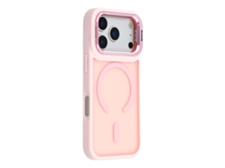 Capa Para Iphone 17 Pro Max Com Suporte Magsafe Para Lente - Rosa