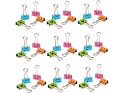 Clips De Metal Reforçados Com Forte Poder Fixação, 40 Unidades, Design De Carinha Sorridente, Para Uso Prolongado, Cor