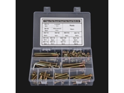Conjunto De Parafusos E Porcas Hexagonais M6 De Aço Carbono Com Chave E Parafusadeira 114 Peças