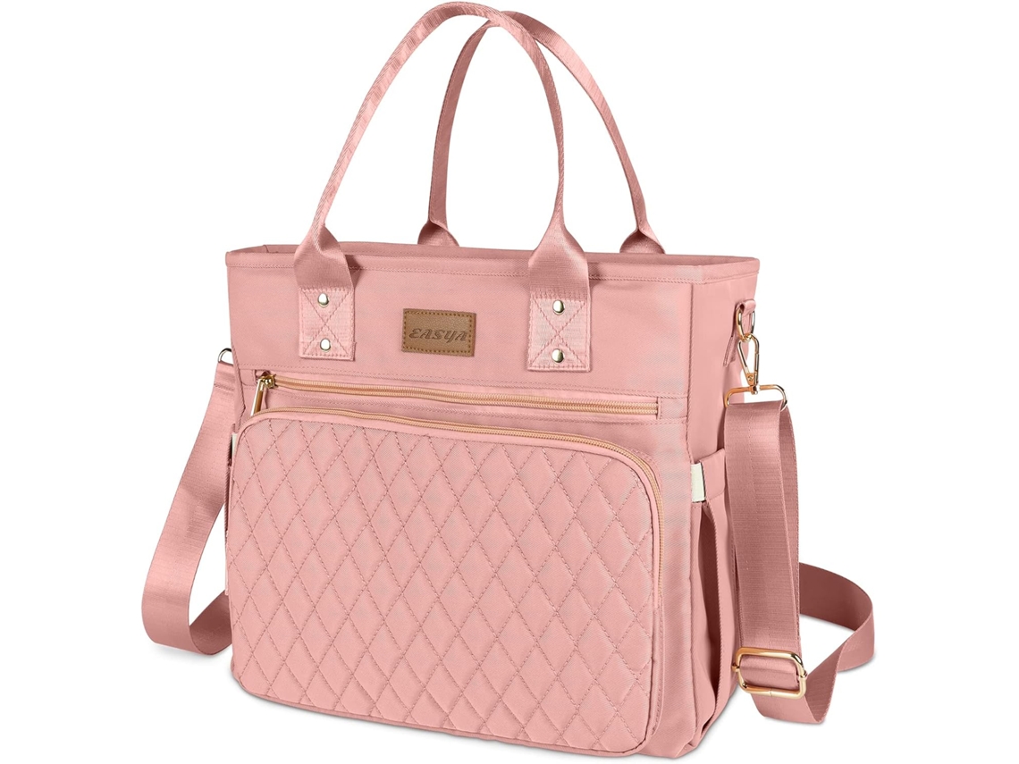 Bolsa Térmica Grande para Almoço Feminina, Bolsa de Nylon Resistente e Térmica com Bolso Interno, 33 Cm X 16(l) 29(a), Rosa BRILVIBERA (c)
