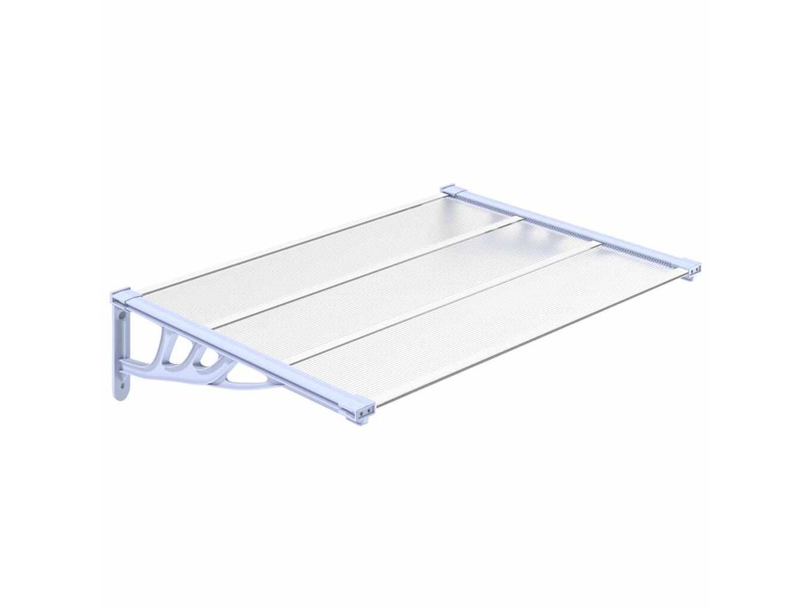 Toldo para porta VIDAXL Transparente Policarbonato (122x90 cm)