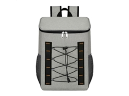 Mochila Térmica De Grande Capacidade Com Forro Impermeável À Prova De Vazamentos, Ideal Para Camping, Praia E Piquenique. Cor: Cinza.