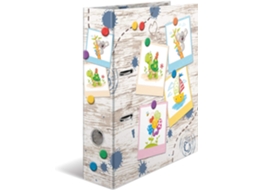 Pasta Infantil A4, Com Aparência De Madeira, 7 Cm De Largura, Fichário Com Argolas E Estampa De Anim Gokoco