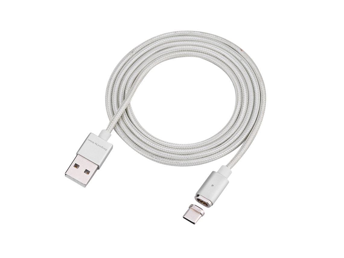 Cabo Magnético LAXISCREED 1m Prata Type c