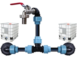 Kit De Conexão Para Mangueira Com Válvula Adaptadora Tanque Ibc