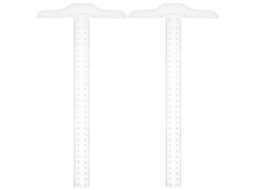 Conjunto De 2 Réguas T Plástico Transparente Com Marcações Precisas E Centímetros Nítidos Para Estudantes Arquitetos