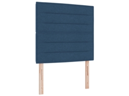 Conjunto 1 Cama Box Vidaxl Azul Tecido (90 X 190 Cm)