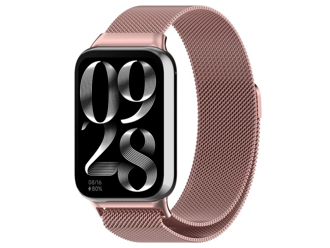 Bracelete para Redmi Watch 6 / 5 / 4 XIAOMOYU em malha de aço rosa magnética