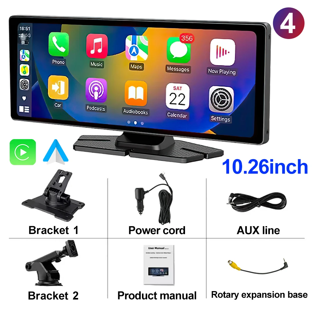 Sistema Multimídia Integrado Ao Veículo, Tela Qled De 7 A 10,26 Polegadas Com Carplay Sem Fio.