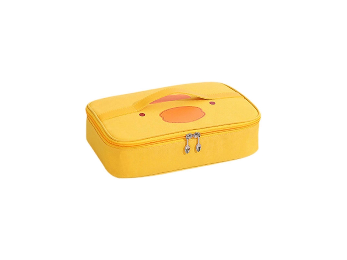 Bolsa térmica feminina Aquaforge com estampa fofa de pintinhos. Ideal para crianças, escola, adultos e escritório.
