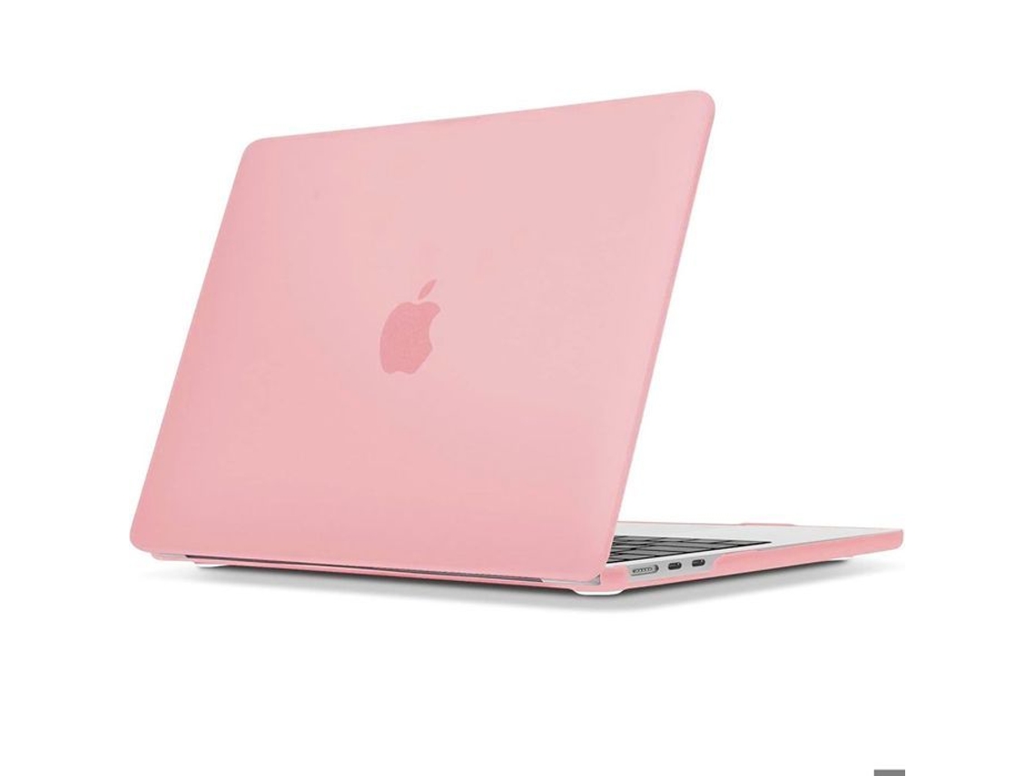 Capa Protetora Para Macbook Pro 14 Polegadas M4 M3 M2 M1 Pro/max 2024 2023 2021, Proteção Fina Anticolisão Rosa Transparente Brilvibera
