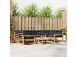 Vidaxl Conjunto De Sofás Para Exterior 5 Pcs Branco E Antracite