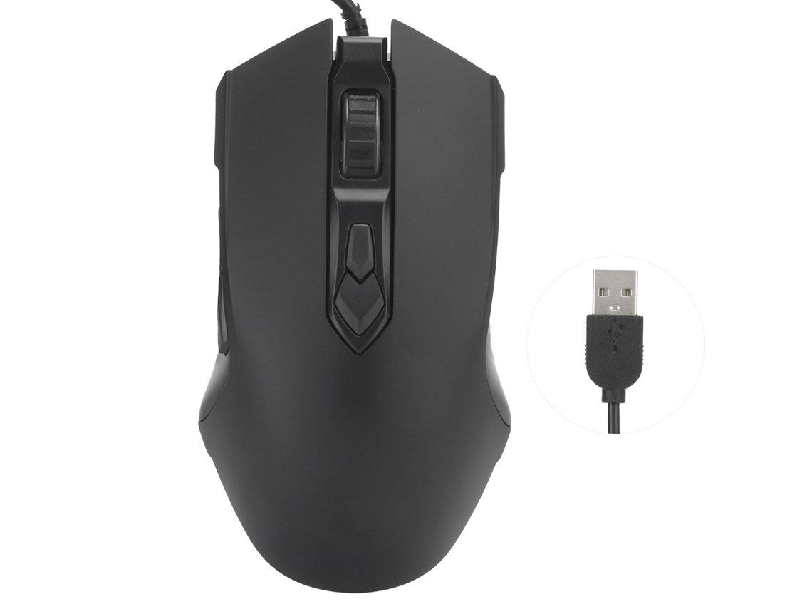 Mouse com Fio USB, RGB, Aj52, Dpi Ajustável, 750-2400, para Desktop, Laptop, Jogos S/MARCA