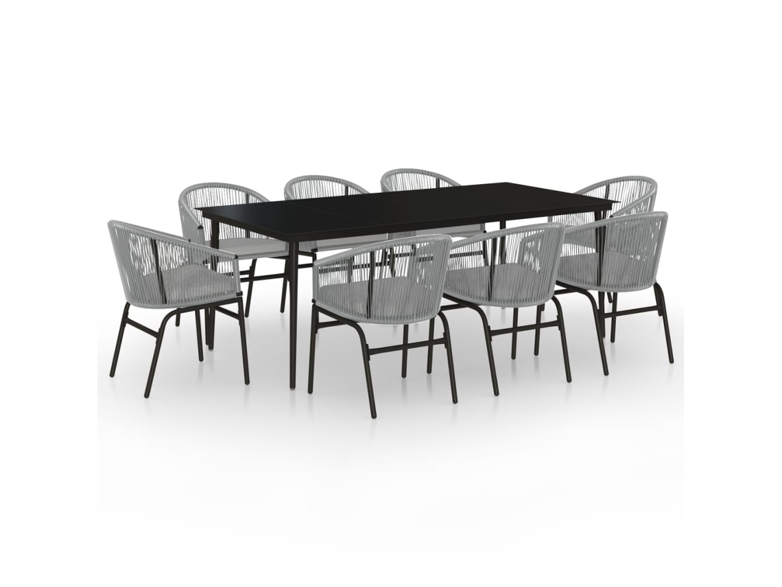 Dining Set, Dining Sets Vidaxl Cinzeto Pvc (200 Cm Table Length)